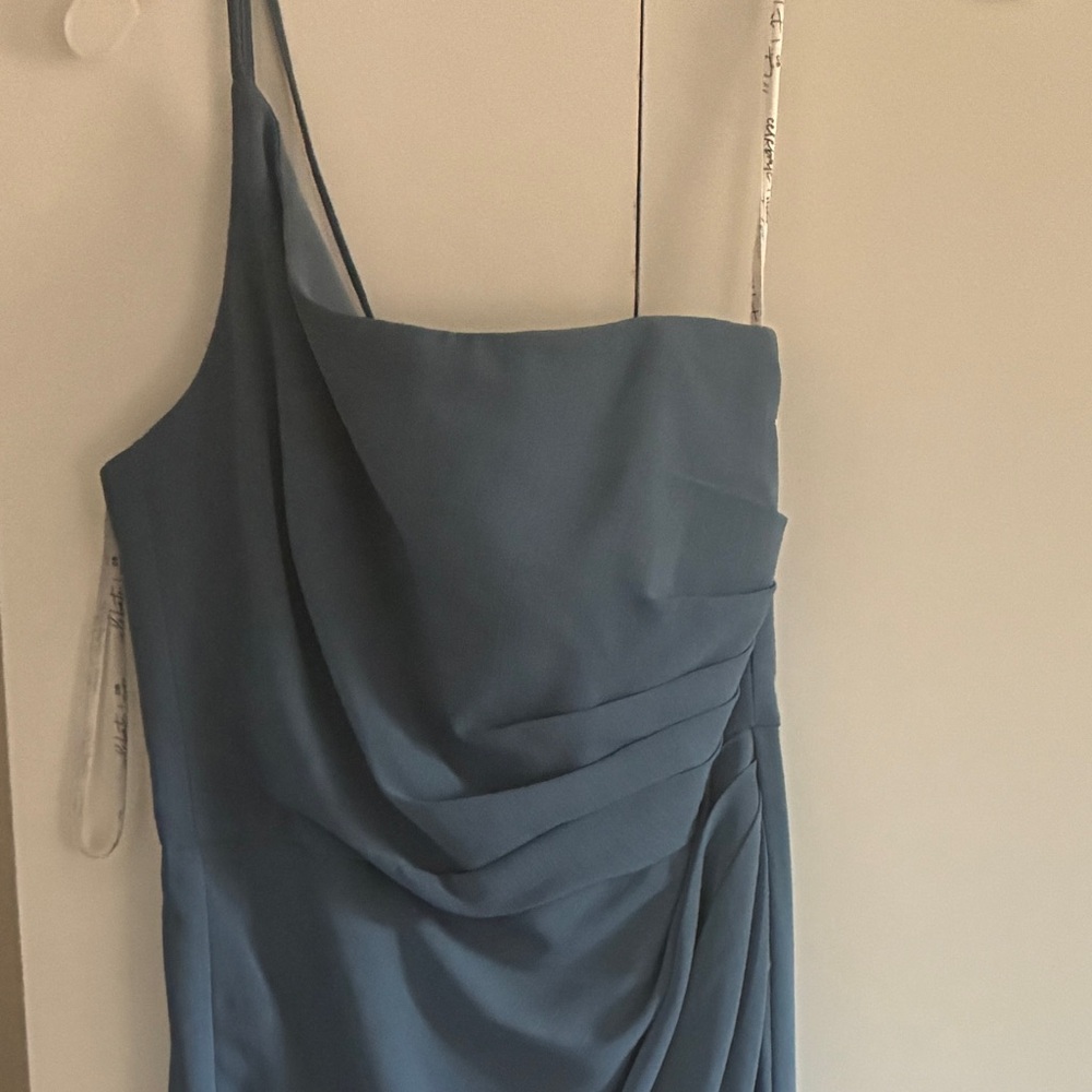 Blue Ruched Maxi Skirt for Cocktail